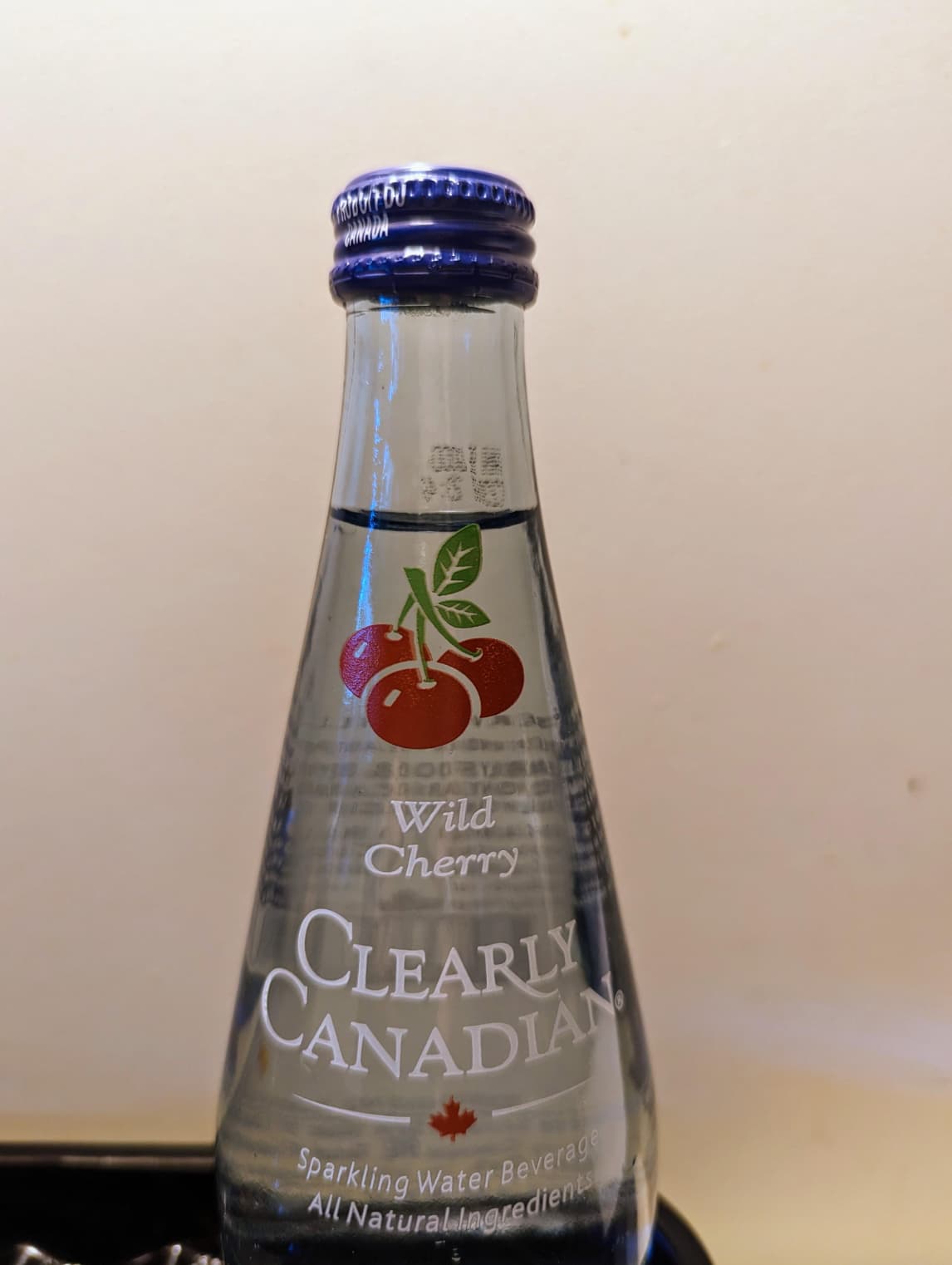 glass bottle - 300 Wild Cherry Clearly Canadian Sparkling Water Beverage All Natural ingredients